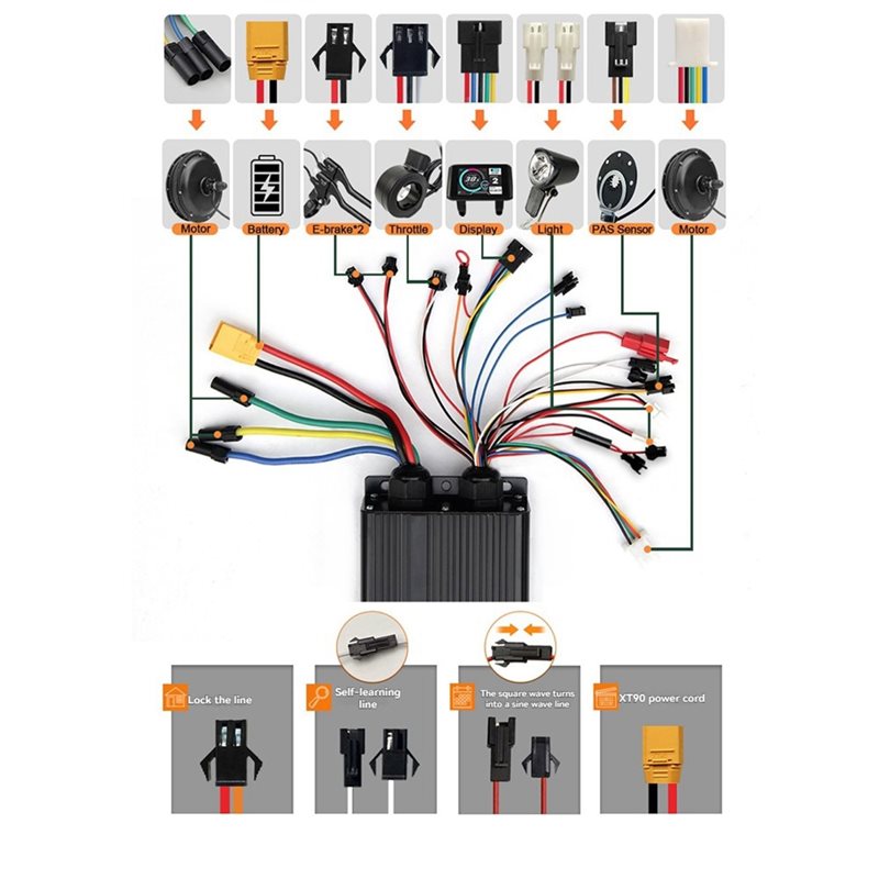 HOES-UKC1+ LCD-displaymeter +  - Sine Wave Controller 48V 72V 80A recensie en prijs