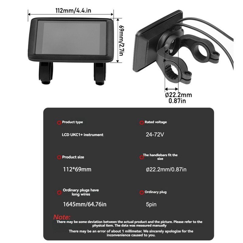 HOES-UKC1+ LCD-displaymeter +  - Sine Wave Controller 48V 72V 80A recensie en prijs