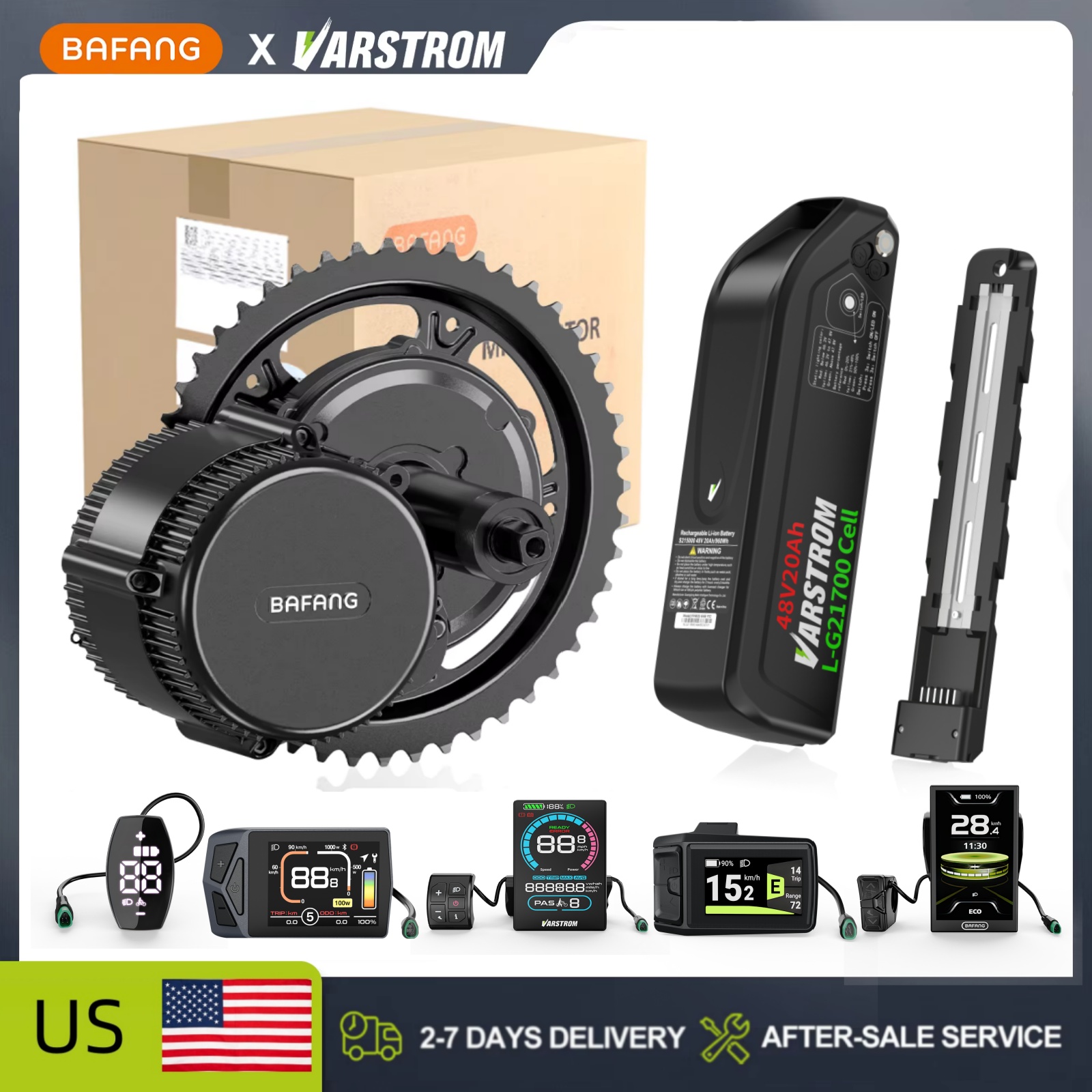 [US Stock] Bafang 48V middenmo - Bafang Bbshd 1000W Conversion Kit recensie en prijs